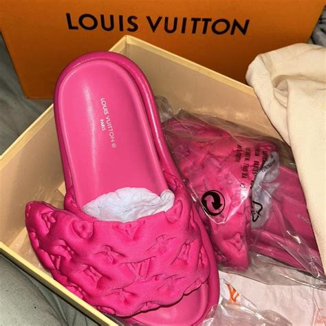 louis vuitton airplane pillow|Louis Vuitton pillow sliders women.